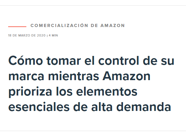 Marca: Toma el control mientras Amazon prioriza la demanda