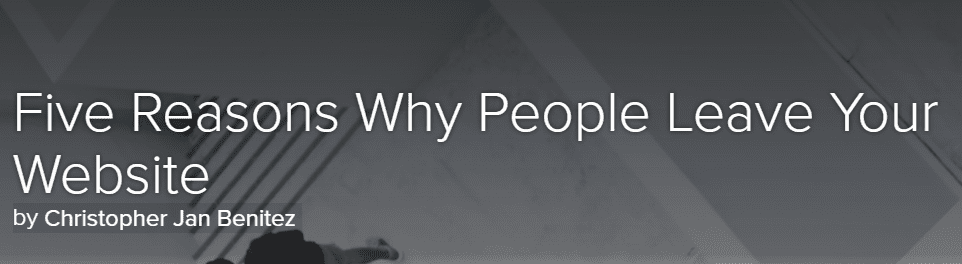 5 razones por las que las personas abandonan su sitio web