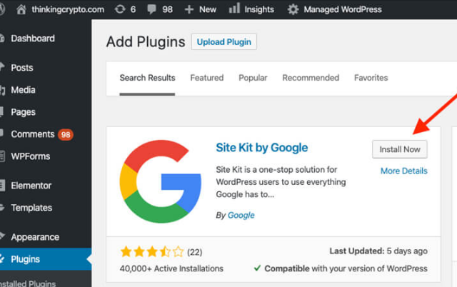 WordPress: Configurar el plugin de Google Site Kit