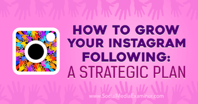 Cómo hacer crecer tu Instagram siguiendo: un plan estratégico