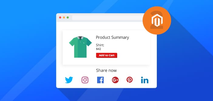 Cómo agregar botones compartir en redes sociales en Magento 2